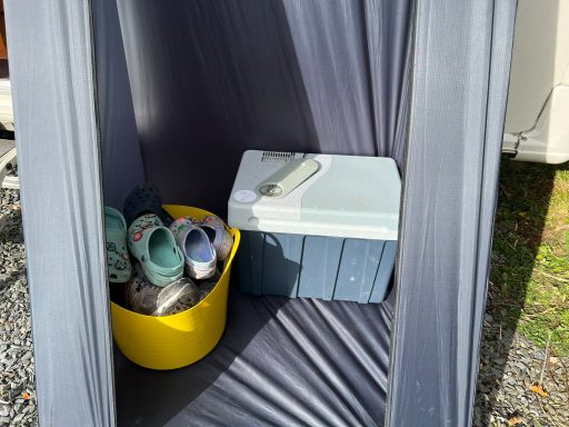 Keep electric cooler box out of the rain